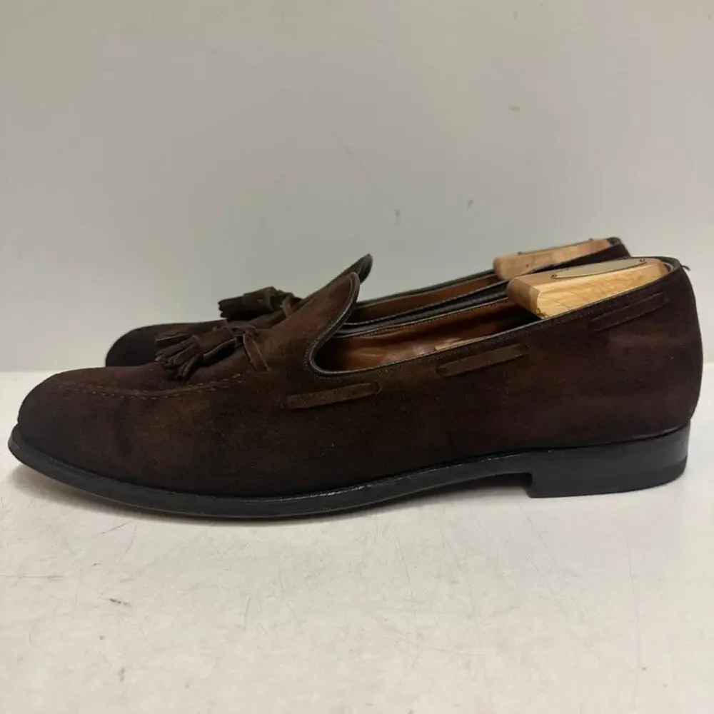 NEW HEELS Alden 666 Tassel Moccasin Loafer Mocha Kid Suede Made in USA 12.5 C
